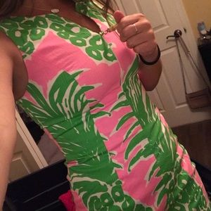 Lilly Pulitzer Mila Shift Dress Pineapple Print